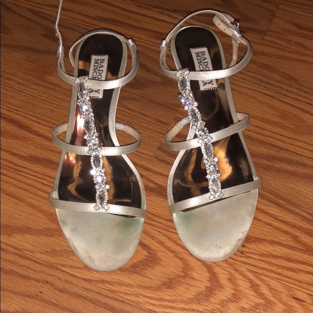 Badgley mischka Carley ivory wedding shoes 6.5